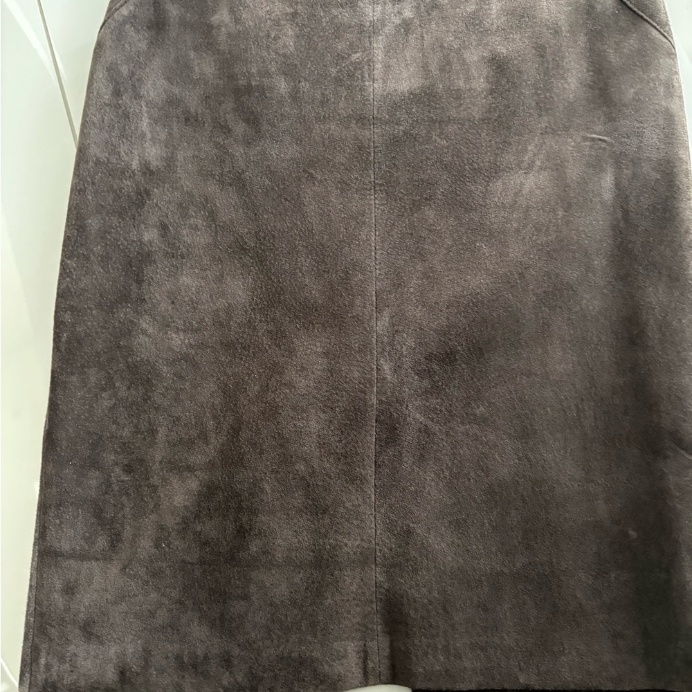 Danier Dark Brown Suede Pencil Skirt